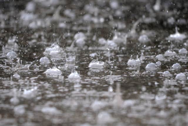 Rainfall at Clair Park, Haywards Heath, in 2012