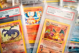 Items from the Pokémon card collection of Jens Ishoey Prehn and his brother Per Ishoy Nielsen are displayed in Niva, eastern Denmark on November 25, 2022.  Photo for illustrative purposes.
