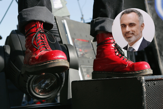 Franck Tuil (inset), the founder of Sparta Capital who now are the 10th biggest shareholder in Dr Martens (Credit: Getty Images/LinkedIn)