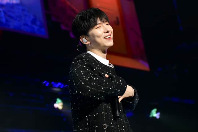 Kihyun of Monsta X performs onstage during iHeartRadio Power 96.1's Jingle Ball 2021 Presented by Capital One at State Farm Arena on December 16, 2021 in Atlanta, Georgia. (Photo by Derek White/Getty Images for iHeartRadio)