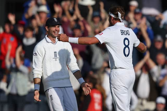 Stuart Broad (R) and James Anderson have taken nearly 1,300 wickets between them
