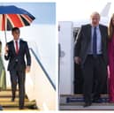 Boris Johnson and his wife Carrie have holidayed in Greece before. Rishi and Akshata Murthy are heading to Disneyland in California. Photos by Getty