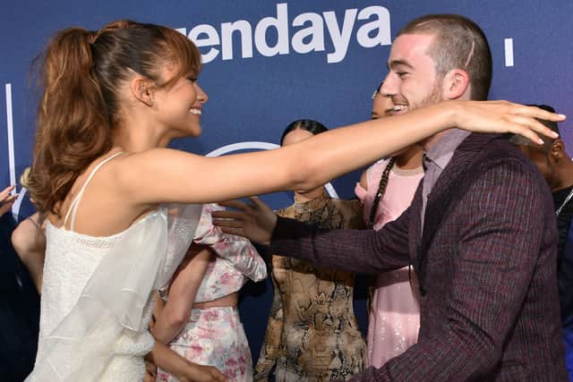 US actors Angus Cloud and Zendaya attend the Los Angeles premiere of the new HBO series "Euphoria" at the Cinerama Dome Theatre in Hollywood, California, on June 4, 2019. (Photo by Chris Delmas / AFP) 