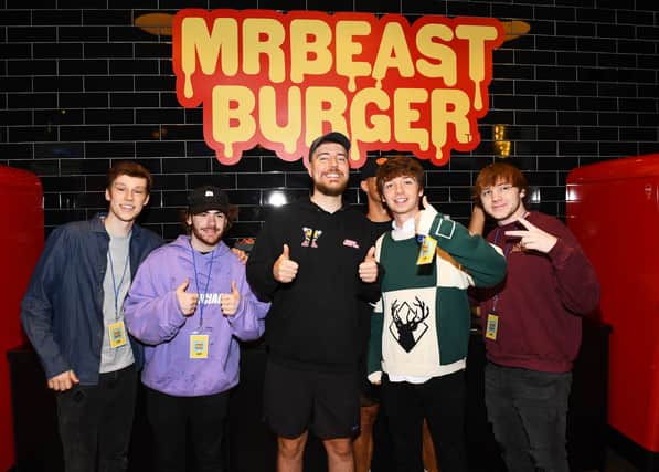 MrBeast has filed a lawsuit the company behind his popular MrBeast Burger brand over accusations that Virtual Dining Concepts are serving customers "revolting" burgers. (Credit: Getty Images)