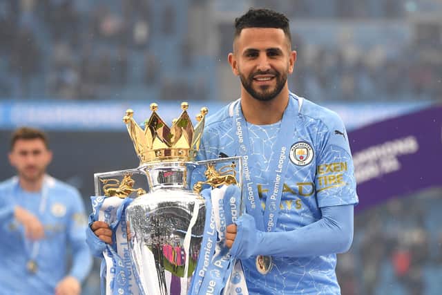 Riyad Mahrez lifted five Premier League titles during his career in England. (Getty Images)