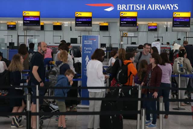Passengers flying out of London Heathrow airport are more likely to have their flights cancelled than in any other UK airport. (Photo by DANIEL LEAL/AFP via Getty Images)