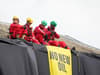 North Sea oil: climate activists arrested by police vans after six hours on Rishi Sunak's roof