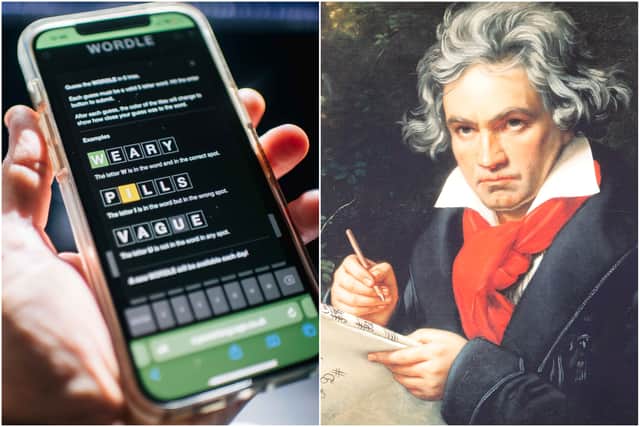 Would Beethoven have become a renowned composer if Wordle had been around to distract him? (Photos: Getty Images)