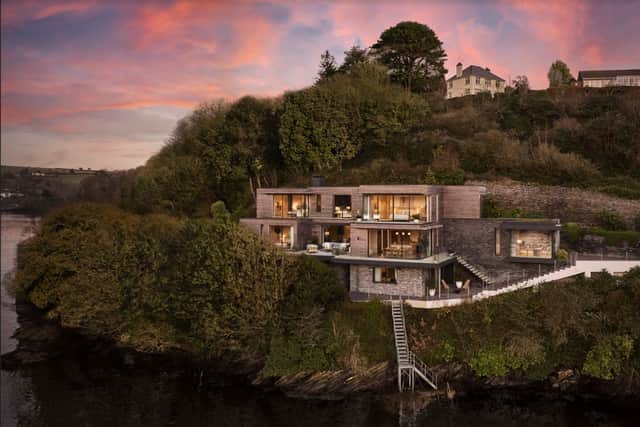 The luxury £4.5million mansion in Cornwall overlooks the Fowey Estate. (Credit: Omaze/SWNS)