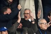 Gary Lineker celebrates after Leicester City score during a Premier League match in March 2023 (Photo: Michael Regan/Getty Images)