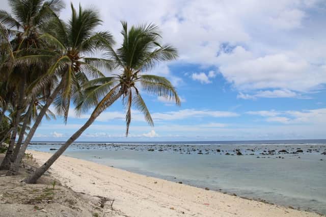 A beach view in Ewa on the Pacific island of Nauru. Credit: Getty