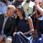 SYDNEY, AUSTRALIA - OCTOBER 19: Prince Harry, Duke of Sussex and Meghan, Duchess of Sussex watch a performance during their visit to Macarthur Girls High School on October 19, 2018 in Sydney, Australia. The Duke and Duchess of Sussex are on their official 16-day Autumn tour visiting cities in Australia, Fiji, Tonga and New Zealand. (Photo by Phil Noble - Pool/Getty Images)