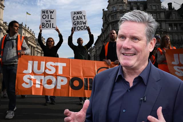 Keir Starmer has said he will not overturn Sunak's controversial new oil and gas licences (Image: NationalWorld/Getty)