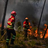 Hundreds of fire personnel have been attending wildfires in Portugal since the weekend - Credit: BBC