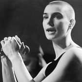 Sinead O’Connor performing in Vancouver in the 1980s. (Photo by Mandel Ngan/ AFP via Getty Images)