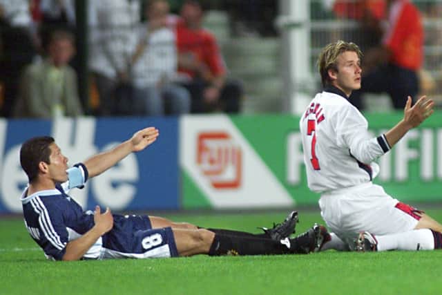 David Beckham was the first England player to be sent off at a World Cup. (Getty Images)