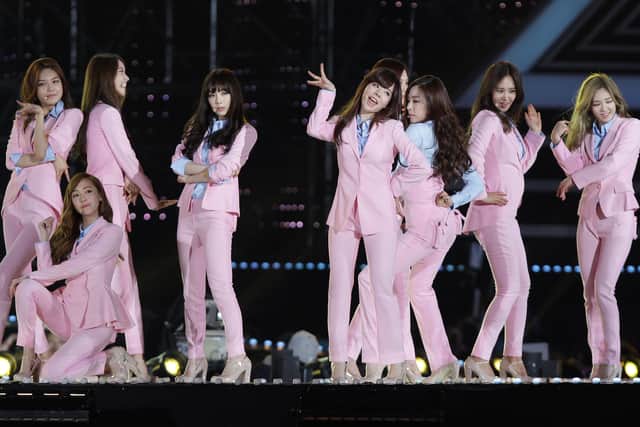 South Korean pop group Girls Generation perform on stage during the 20th Dream Concert on June 7, 2014 in Seoul, South Korea.  (Photo by Chung Sung-Jun/Getty Images)