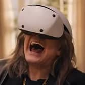 A screen grab taken from an undated handout video issued by the Advertising Standards Authority (ASA) from a Sony advert featuring Ozzy Osbourne showing him gaming on a Sony PlayStation VR2 has been banned for failing to mention that it was an ad. Picture: ASA/PA Wire 