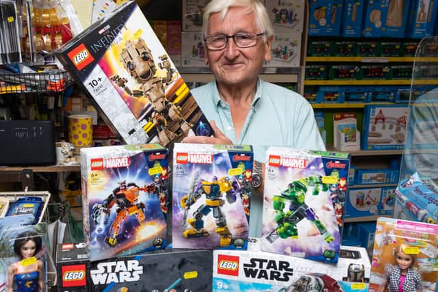 Paul Carpenter, 70, owner of Totally Toys in Bristol predicts Star Wars Lego sets will top the list. 