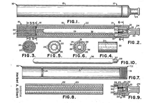 Herbert A. Gilbert's designs for a vape