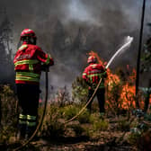 More than 1,000 firefighters battled a wildfire in central Portugal on Monday 7 August 2023. (Photo by Patricia DE MELO MOREIRA / AFP) (Photo by PATRICIA DE MELO MOREIRA/AFP via Getty Images)