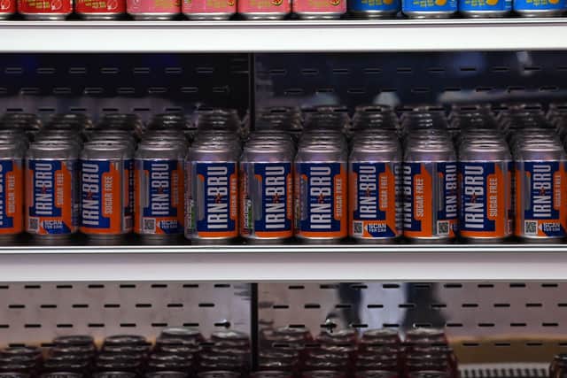 Cans of Irn Bru pictured in an outlet in Glasgow (Photo: PAUL ELLIS/AFP via Getty Images)