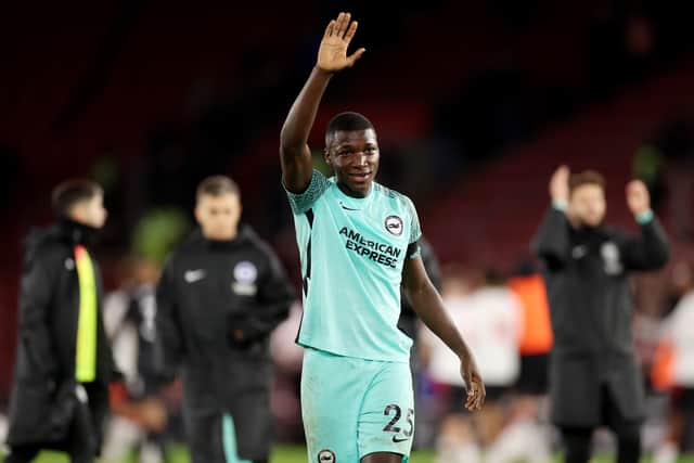 Moises Caicedo could leave Brighton for a Premier League record fee. (Getty Images)