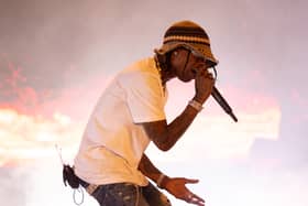 Travis Scott performs at NIKE, Inc on September 8, 2022 in Beaverton, Oregon. The hip-hop artist has revealed two UK tour dates as part of his “Circus Maximus” European tour (Photo by Tom Hauck/Getty Images for NIKE, Inc.)