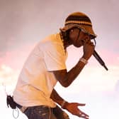 Travis Scott performs at NIKE, Inc on September 8, 2022 in Beaverton, Oregon. (Photo by Tom Hauck/Getty Images for NIKE, Inc.)