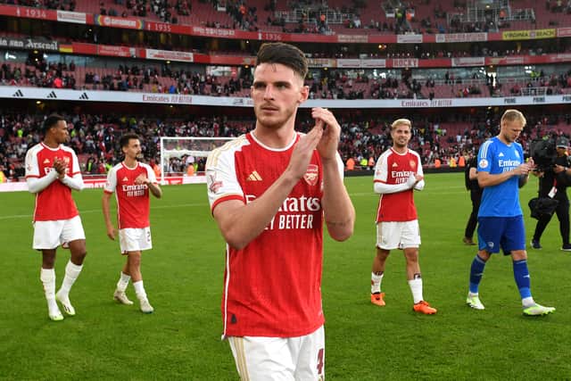 Declan Rice is Arsenal’s most expensive footballer. (Getty Images)