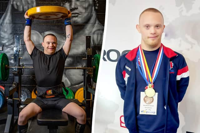 Powerlifter Dan McGauley has been hailed an inspiration after overcoming his disability to win double European gold.