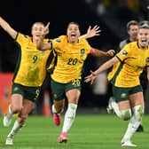 The Matildas celebrate their win over France in the quarter-finals of Women’s World Cup