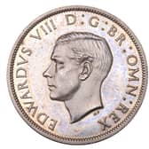 An ultra rare coin minted for one of Britain's shortest-ruling monarchs is expected to fetch up to £200,000 when it goes under the hammer next month. The Edward VIII half-crown coin was minted but never issued due to his controversial abdication - and is one of only six still known to exist.
