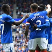Rangers’ James Tavernier celebrates scoring 