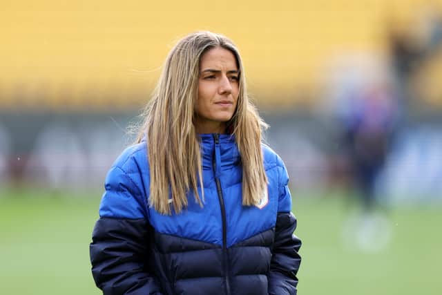 Danielle Van De Donk of Netherlands inspects the pitch prior to the FIFA Women's World Cup Australia & New Zealand 2023 Group E match between USA and Netherlands at Wellington Regional Stadium on July 27, 2023 in Wellington, New Zealand. (Photo by Catherine Ivill/Getty Images)