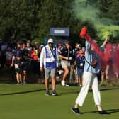 Protestors made their way onto the 17th green on day four of the AIG Women's Open at Walton Heath Golf Club (Photo by Andrew Redington/Getty Images)