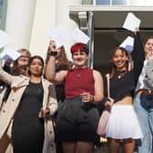 Students at Brighton Girls school in Brighton, East Sussex, receive their A-level results. Date: Thursday August 17, 2023. PA Photo. Credit: Gareth Fuller/PA Wire