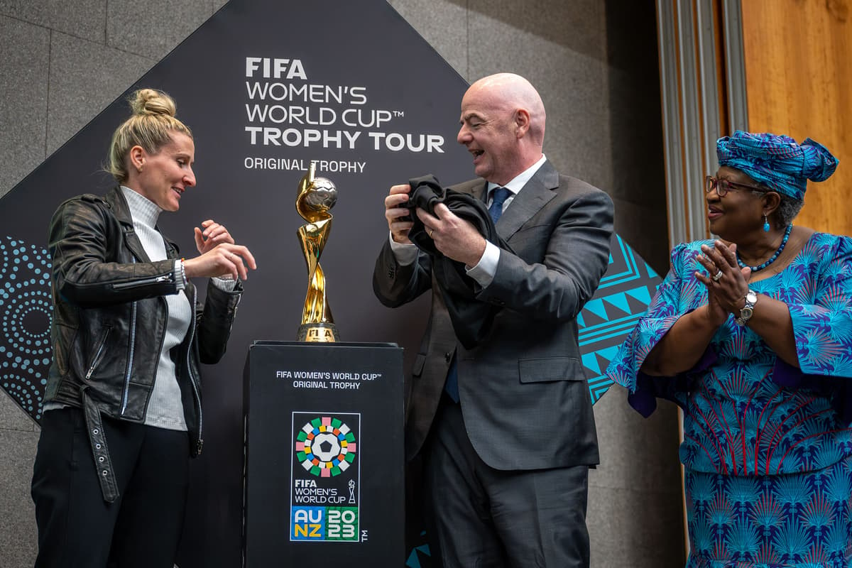 National Archives Displays Women's World Cup Trophy