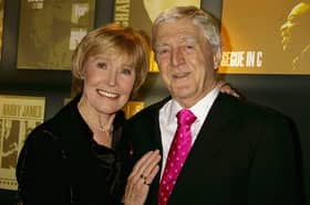 The late Michael Parkinson and wife Mary attended the Music Industry Trust Awards 2005 on November 7, 2005 in London, England. (Photo by Jo Hale/Getty Images)