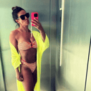 Rebekah Vardy has responded to Coleen Rooney's 'Wagatha Christie' comments in an interview with British Vogue by posting this photo to her Instagram - and leaving a damning message in the comments. Photo by Instagram/Rebekah Vardy.