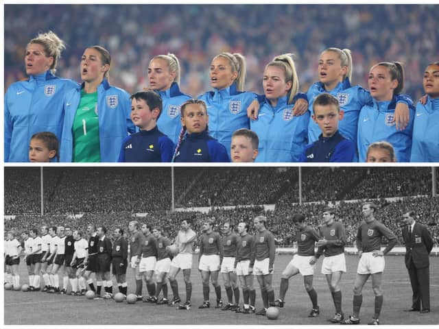 How the Lionesses team lineup compares to the men’s 1966 winning squad. (Photo: Getty Images) 