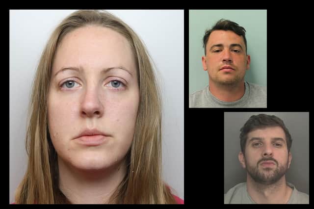 Cowards: murderers who refused to attend their sentencing hearings (clockwise from main): baby-killing nurse Lucy Letby, Jordan McSweeney who murdered Zara Aleena and Thomas Cashman who shot dead nine-year-old Olivia Pratt-Korbel. Credit: Cheshire Police/Met Police/Merseyside Police