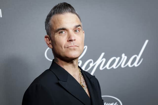 Robbie Williams attends Chopard ART Evening at the Martinez on May 23, 2023 in Cannes, France. (Photo by Pascal Le Segretain/Getty Images for Chopard)