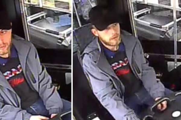Police have released images of a man they wish to trace after a bus was stolen
