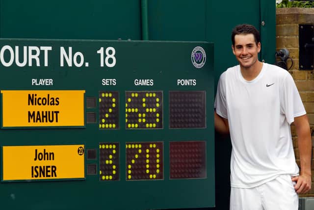 John Isner competing in the longest-ever tennis match