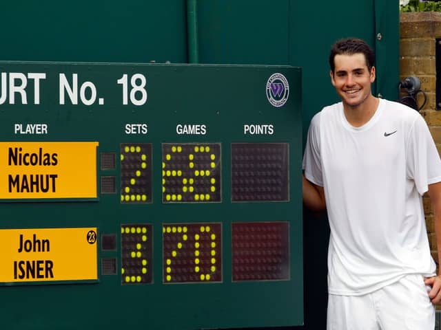John Isner competing in the longest-ever tennis match
