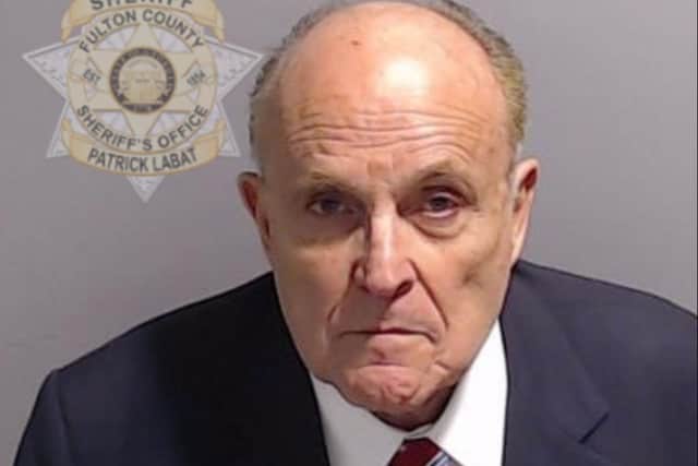 Rudy Giuliani poses for his mugshot in Atlanta, Georgia (Photo: Fulton County Sheriff's Office via Getty Images)