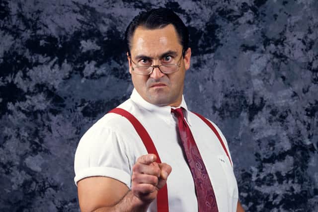 Mike Rotunda, which wrestling fans of a certain age may remember as Irwin R. Schyster (IRS) during the WWE's "New Generation" era (Credit: WWE)