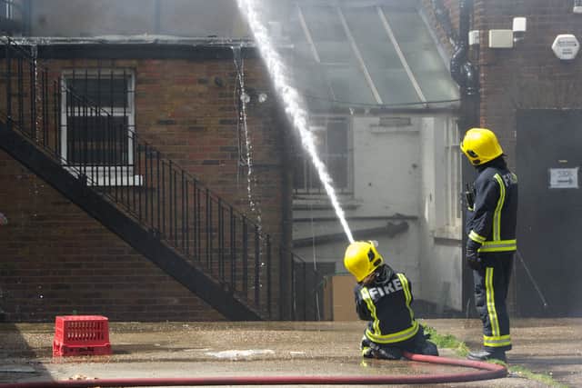 Firefighters now using sewage water to tackle blazes for first time. (Photo: AFP via Getty Images) 