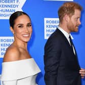 TOPSHOT - Prince Harry, Duke of Sussex, and Megan, Duchess of Sussex, arrive for the 2022 Ripple of Hope Award Gala at the New York Hilton Midtown Manhattan Hotel in New York City on December 6, 2022. (Photo by ANGELA WEISS / AFP) (Photo by ANGELA WEISS/AFP via Getty Images)